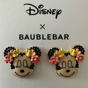 NWT Disney X Baublebar Minnie Aloha Earrings